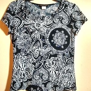 Silky knit sequinned top